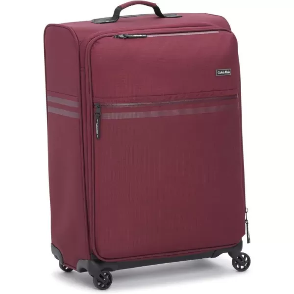 Calvin Klein Parker Softside Expandable Spinner Luggage with TSA Lock Red 25 InchCalvin Klein Parker Softside Expandable Spinner Luggage with TSA Lock Red 25 Inch