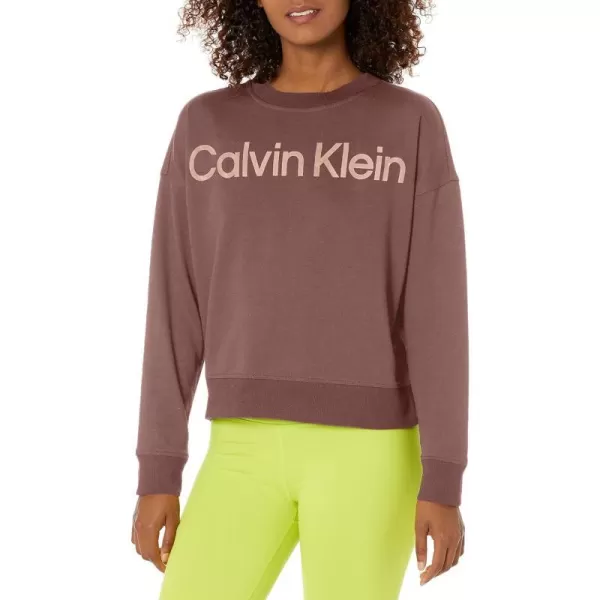 Calvin Klein Performance Womens Flocked EcoTerry Logo SweatshirtTerre