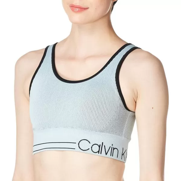 Calvin Klein Performance Womens Medium Impact Sports Bra with Removable CupsBleached Aqua