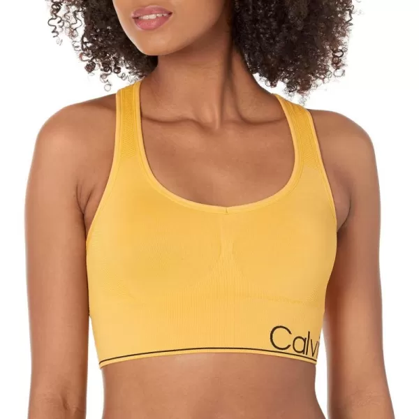 Calvin Klein Performance Womens Medium Impact Sports BraGolden