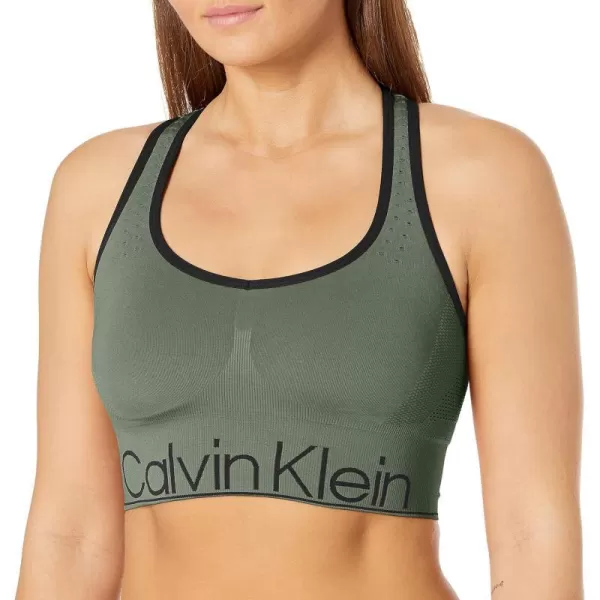 Calvin Klein Performance Womens Medium Impact Sports BraSycamore