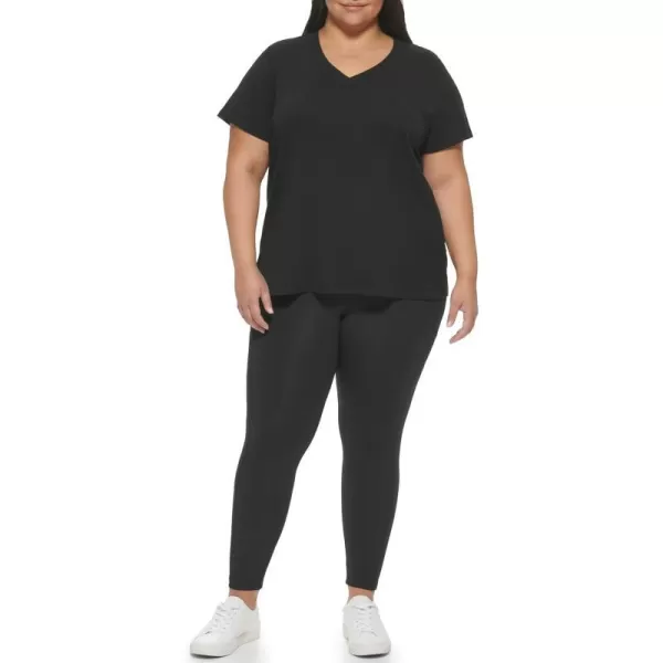 Calvin Klein Performance Womens Plus Size Soft Everyday Short Sleeve TShirtBlack