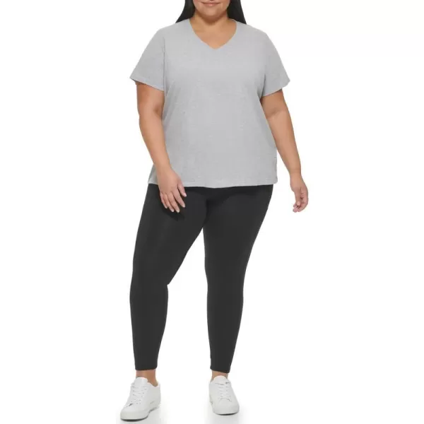 Calvin Klein Performance Womens Plus Size Soft Everyday Short Sleeve TShirtPearl Grey Heather