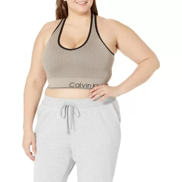 Calvin Klein Performance Womens Ribbed Crop TopMoon Rock