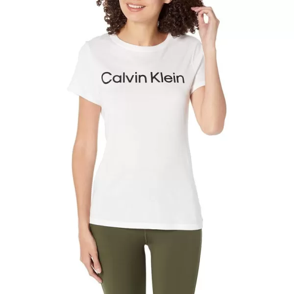 Calvin Klein Performance Womens Short Sleeve TShirt White LargeCalvin Klein Performance Womens Short Sleeve TShirt White Large