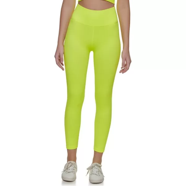 Calvin Klein Performance Womens Thin Rib High Waist 78 LeggingLime Volt