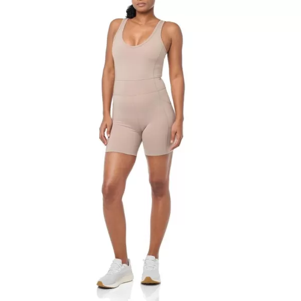 Calvin Klein Performance womens Vneck Workout Onepiece UnitardBike Short Romper UnitardMoonrock