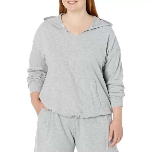 Calvin Klein Plus Size Performance Womens Active HoodiePearl Grey Heather