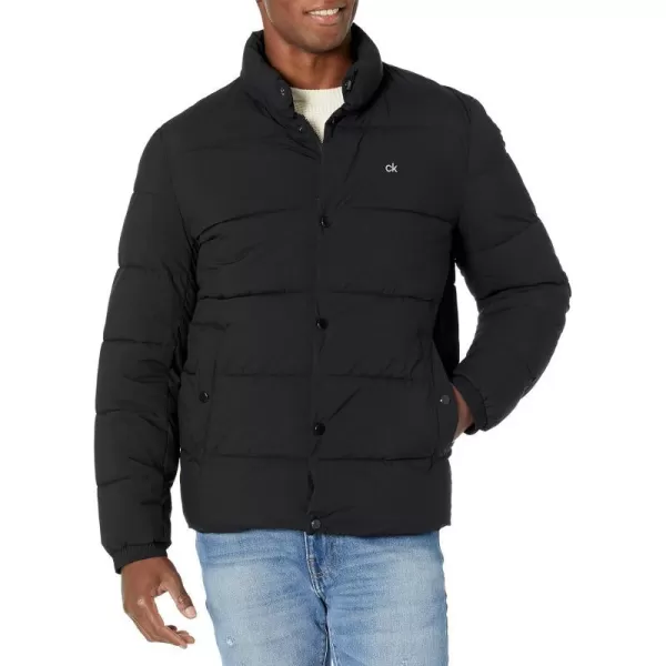 Calvin Klein Puffer JacketMen Winter Coat Water ResistantEbony