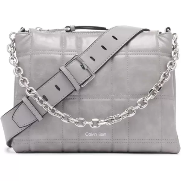 Calvin Klein Rain Triple Compartment Chain CrossbodyStone