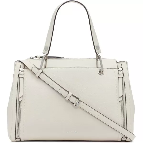 Calvin Klein Reyna Novelty Satchel Caramel Combo One SizeCherub White