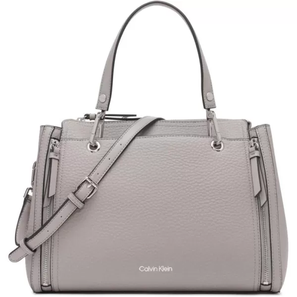 Calvin Klein Reyna Novelty Satchel Caramel Combo One SizeStone