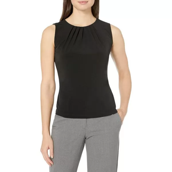 Calvin Klein Solid Pleat Neck CamiBlack