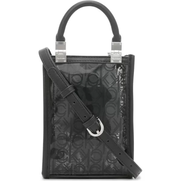 Calvin Klein Sophia Organizational Phone CrossbodyBlackBlack Clear