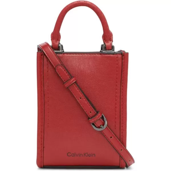 Calvin Klein Sophia Organizational Phone CrossbodyRuby Red