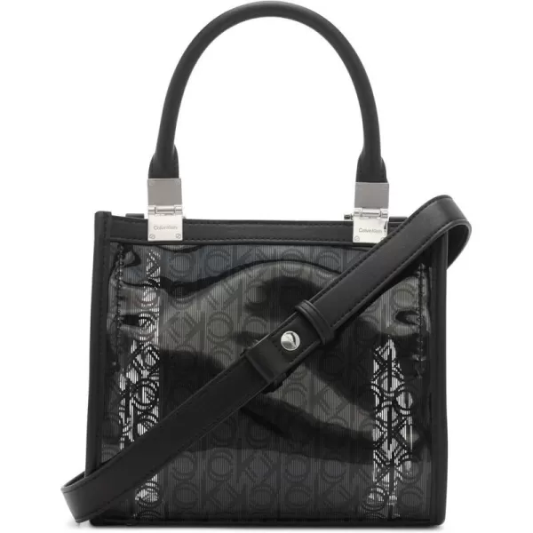 Calvin Klein Sophia Triple Compartment CrossbodyBlackBlack Clear