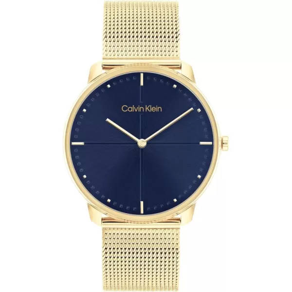 Calvin Klein Unisex Versatile Fashion WatchesGold Plated