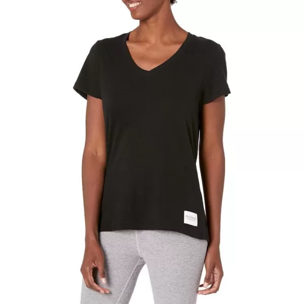 Calvin Klein VNeck TShirts for WomenBlack Cotton