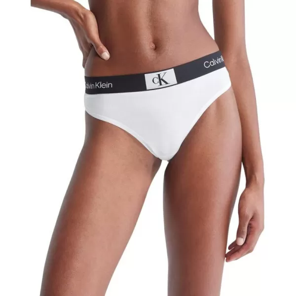 Calvin Klein Womens 1996 Cotton Modern Thong Panties MultiPackWhite