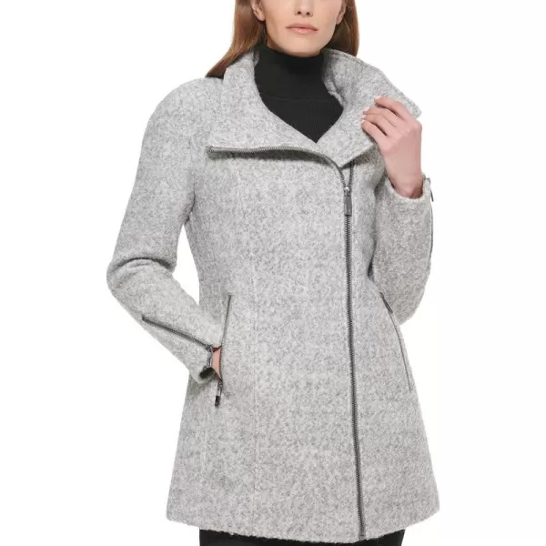 Calvin Klein Womens Asymmetrical Wool JacketLight Grey