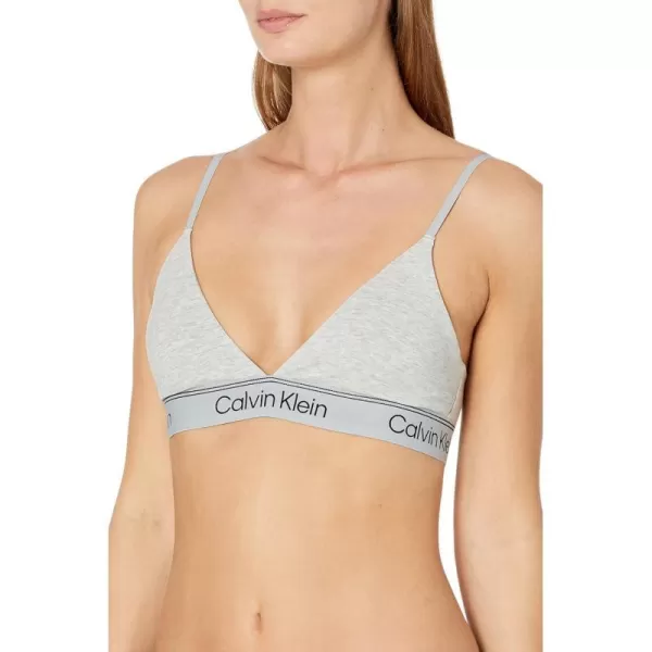 Calvin Klein Womens Athletic Lightly Lined Triangle BraletteGrey Heather