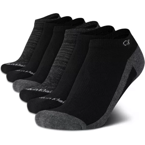 Calvin Klein Womens Athletic Socks  Cushion No Show Socks 6 PackBlack Assorted