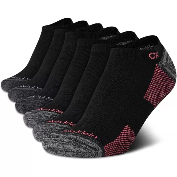 Calvin Klein Womens Athletic Socks  Cushion No Show Socks 6 PackBlack Logo