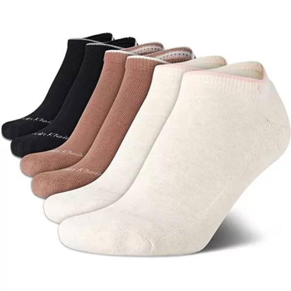 Calvin Klein Womens Athletic Socks  Cushion No Show Socks 6 PackNeutral Assorted