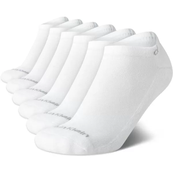 Calvin Klein Womens Athletic Socks  Cushion No Show Socks 6 PackWhite