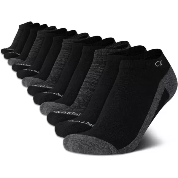 Calvin Klein Womens Athletic Socks  Lightweight Performance No Show Socks 12 PackBlack Assorted