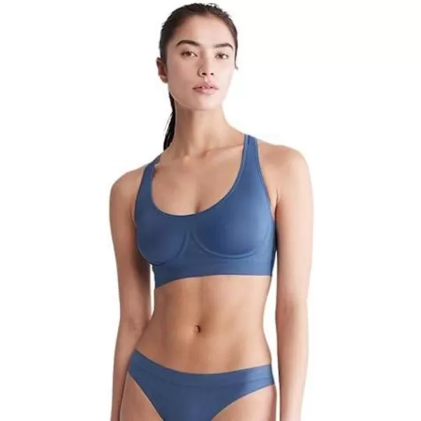 Calvin Klein Womens Bonded Flex Unlined BraletteCrayon Blue