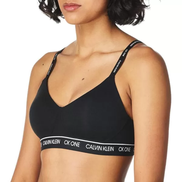 Calvin Klein Womens CK One Cotton Lightly Lined BraletteBlack