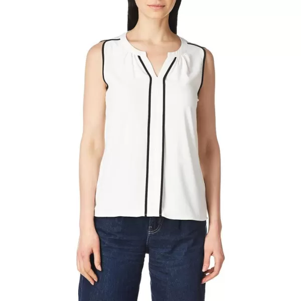 Calvin Klein Womens Career BlouseEggshellBlack