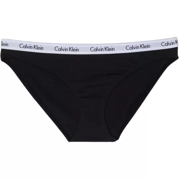 Calvin Klein Womens Carousel Logo Cotton Stretch Bikini Panties 3 PackBlackBlackBlack