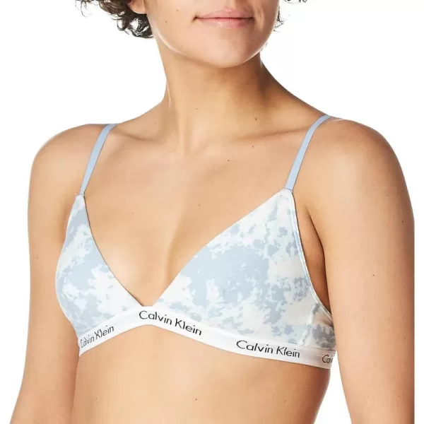 Calvin Klein Womens Carousel Triangle BraletteMorongo Clouds Blue Fog