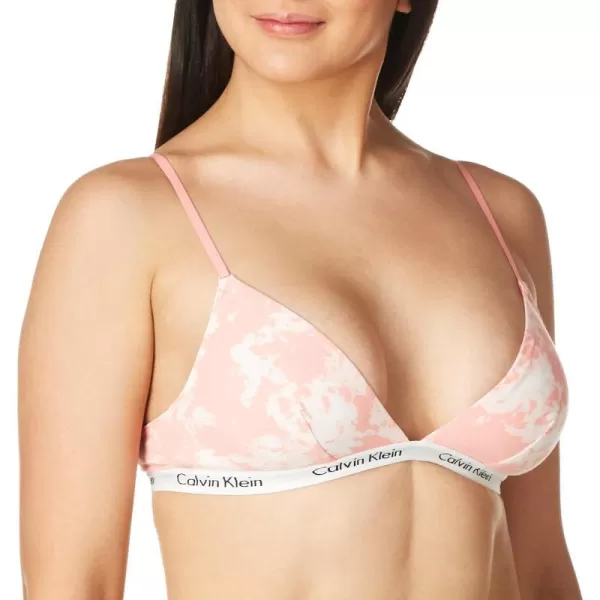 Calvin Klein Womens Carousel Triangle BraletteMorongo Clouds Tickled Pink