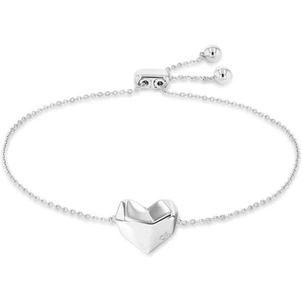 Calvin Klein Womens Chain Bracelet Contemporary Heart Design for All OccasionsSilver