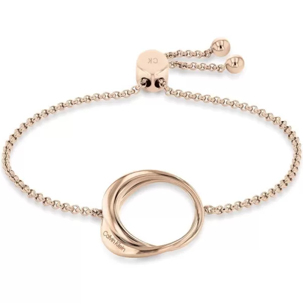 Calvin Klein Womens Chain Bracelet Distinctive Contours for Elegant StyleCarnation