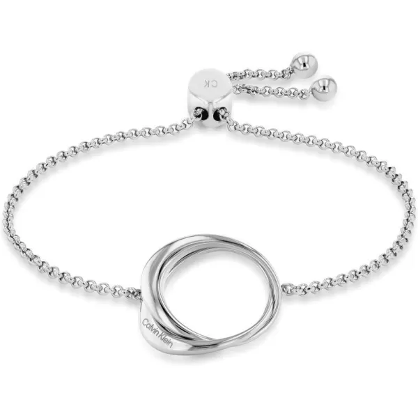 Calvin Klein Womens Chain Bracelet Distinctive Contours for Elegant StyleSilver