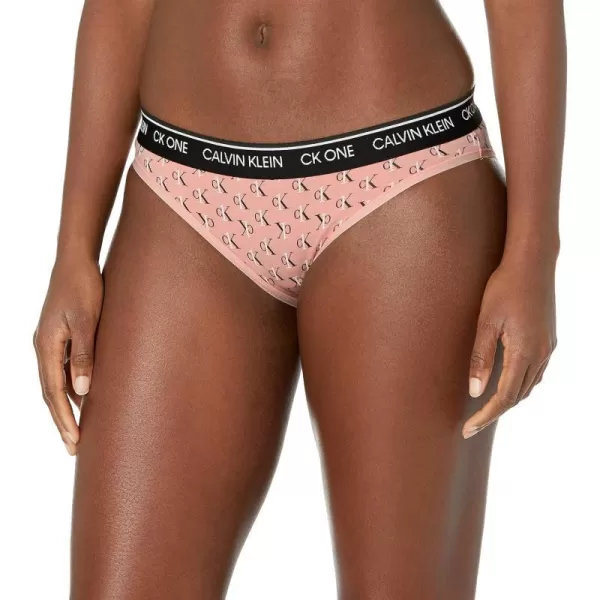 Calvin Klein Womens Ck One Cotton Bikini PantyMini Staggered Logo Print