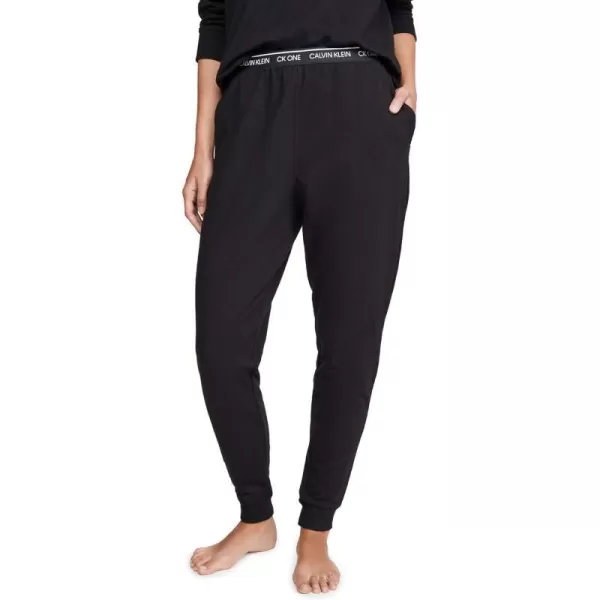 Calvin Klein Womens Ck One Cotton Jogger SweatpantsBlack