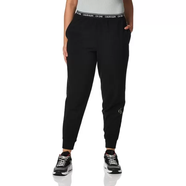 Calvin Klein Womens Ck One Cotton Jogger SweatpantsBlack Leopard