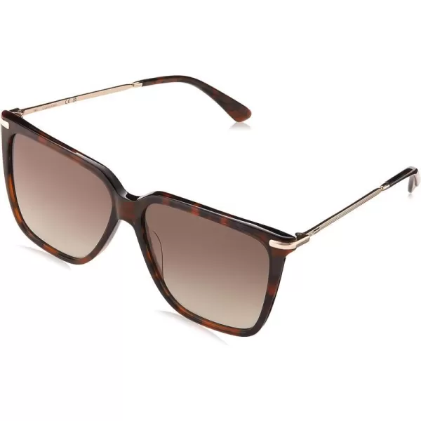 Calvin Klein Womens Ck22531s Rectangular SunglassesBrown Havana