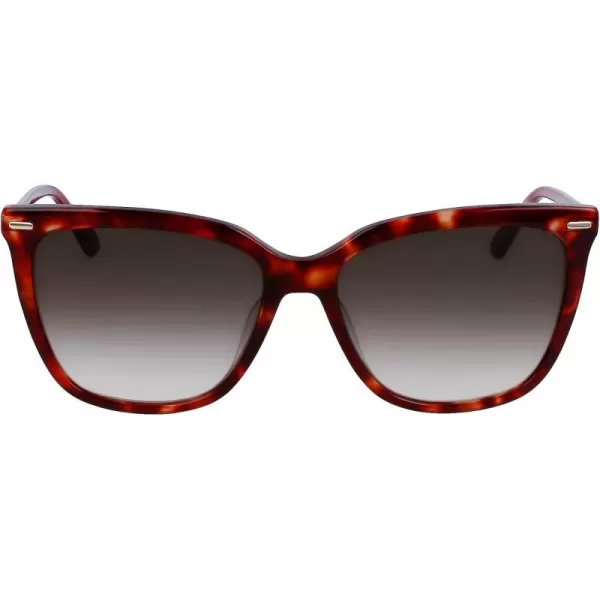 Calvin Klein Womens Ck22532s Rectangular SunglassesBurgundy Havana