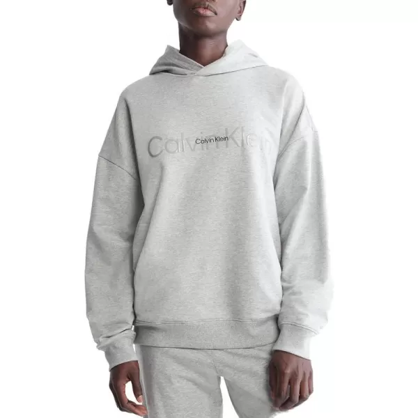 Calvin Klein Womens Embossed Icon Lounge HoodieGrey Heather