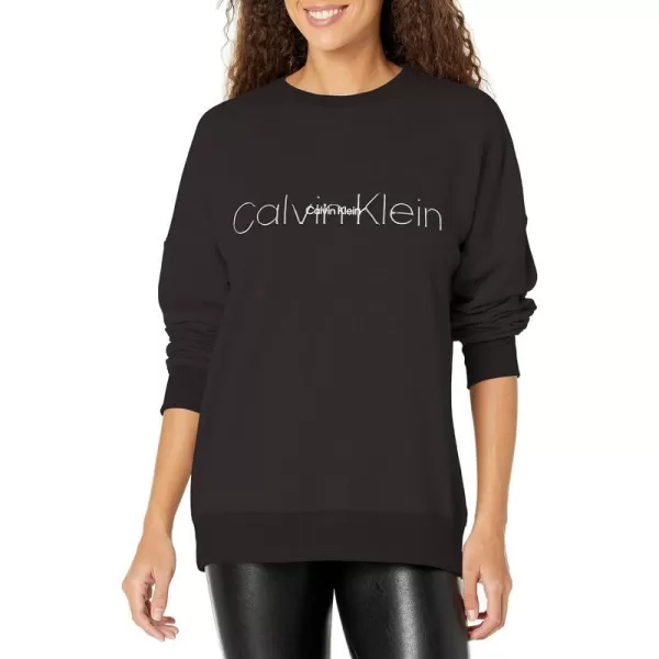 Calvin Klein Womens Embossed Icon Lounge SweatshirtBlack