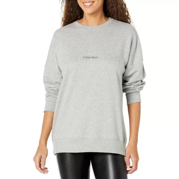 Calvin Klein Womens Embossed Icon Lounge SweatshirtGrey Heather