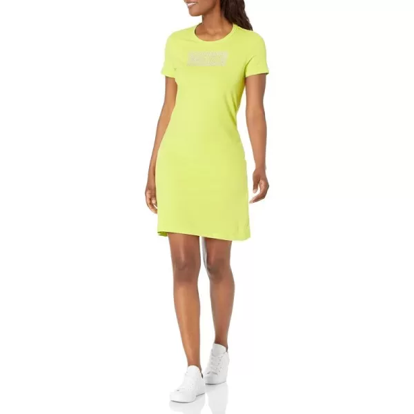 Calvin Klein Womens Everyday Basic Short Sleeve TShirt DressBright Limeade