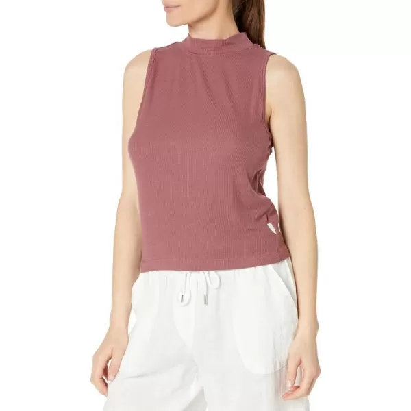 Calvin Klein Womens Everyday Embrodery Monogram Cropped SS Short Sleeve Mock NeckSedona