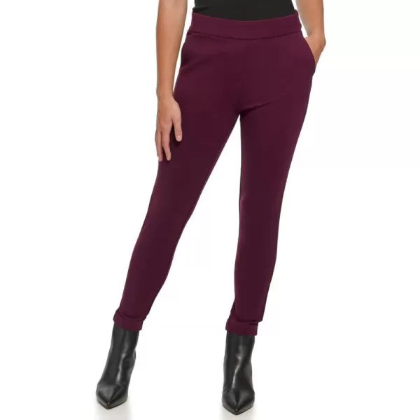 Calvin Klein Womens Everyday Ponte Fitted PantsBordeaux